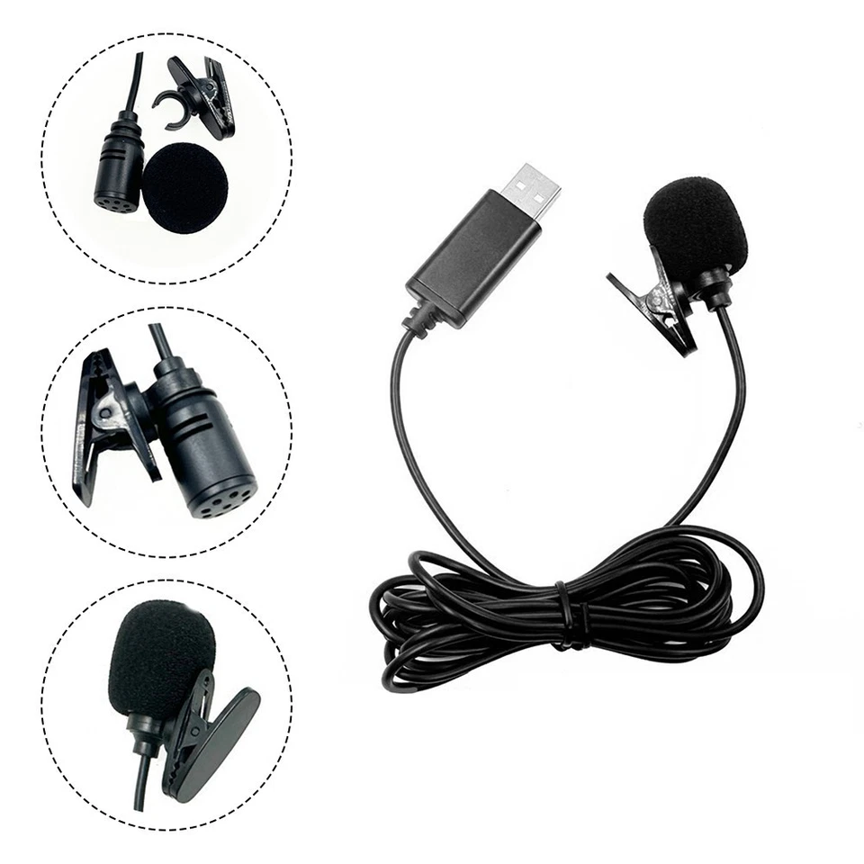 Microphone �� revers USB avec cable de 2m pour voiture DVD et smartphone instal - Photo 3/4