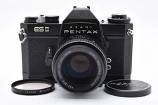【Near MINT】 Pentax ESII Black Film Camera + SMC Takumar 55mm f1.8 Japan