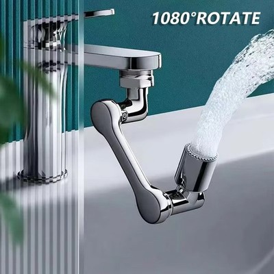 Universal 1080° Schwenkbare Verlängerung Wasserhahn Belüfter Drehbar Roboterarm Hahnverlängerung