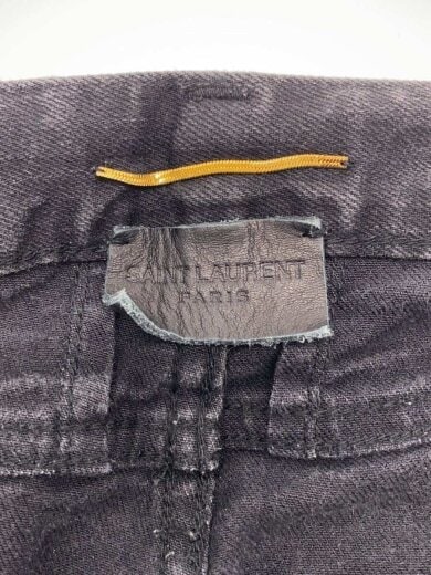 SAINT LAURENT Pantaloni invecchiati tagliati magri taglia 27 denim nero 398184Y4831