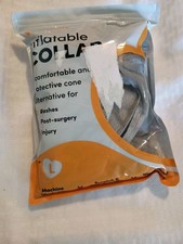 Protective Inflatable Collar for Dogs Gray Pet Recovery Large Open Box