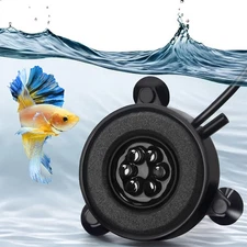 Aquarium LED Air Bubble Stone Disk 2 Inch with 6 Dazzle Color LEDs Fish Tank