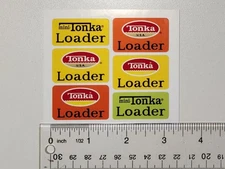 Mini Tonka Loader Replacement Stickers Various Years 