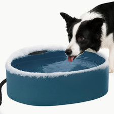 Heated Outdoor Pet Water Bowl with Chew-Resistant Cord, 125 OZ, UL Certified