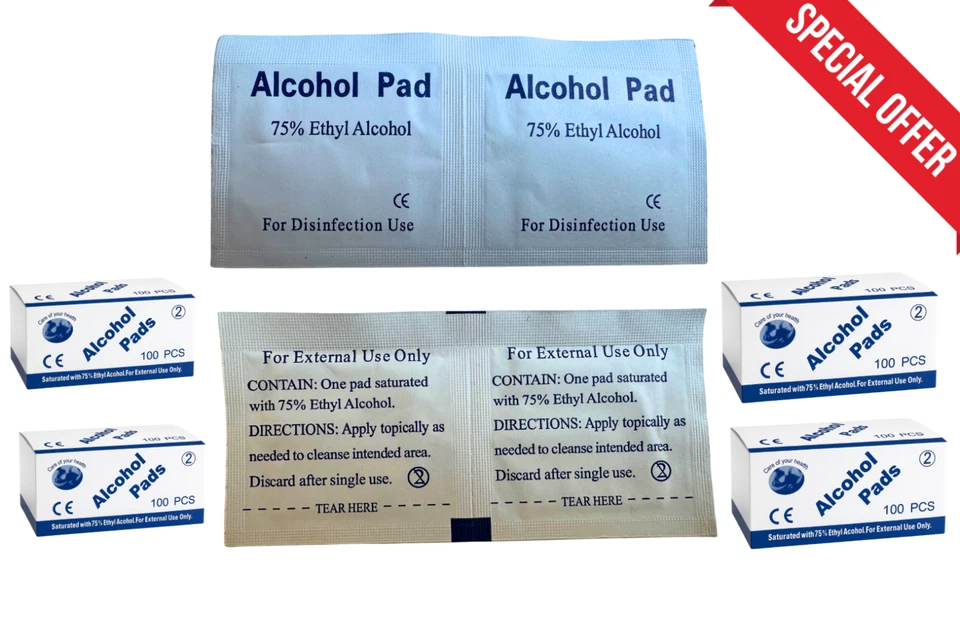 Universal Alcotip - Pre Injection Swabs -75% Isopropyll IPA Alcohol Wipes Tattoo - Image 2 of 2