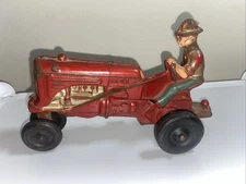 Vintage Arcor Auburn Rubber M-M Tractor -Hard Rubber - Wyandotte Wheels - 7.5”