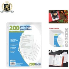 Archival Quality 200 Pack Clear Sheet Protectors, 8.5x11 - Non-Glare Design