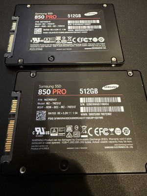 Zwei Samsung 850 PRO 512GB SATA III SSD Festplatte