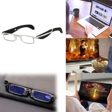 Foldable Anti-Blue Light Reading Glasses Fashionable Metal Glasses with Case
