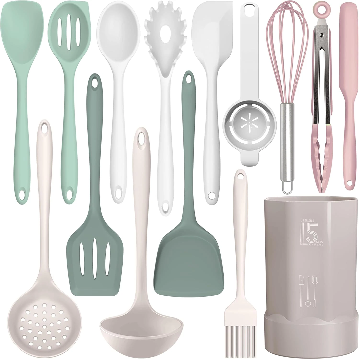 Silicone Cooking Utensils Set - 446°F Heat Resistant Silicone Kitchen Utensils,S
Opens in a new wind