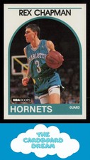Rex Chapman 1989-90 Hoops #54 Rookie Charlotte Hornets Basketball Card. rookie card picture