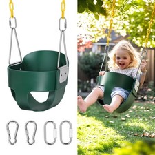 little dove High Back Full Bucket,Toddler Swing with Coated Chains Triangle Di