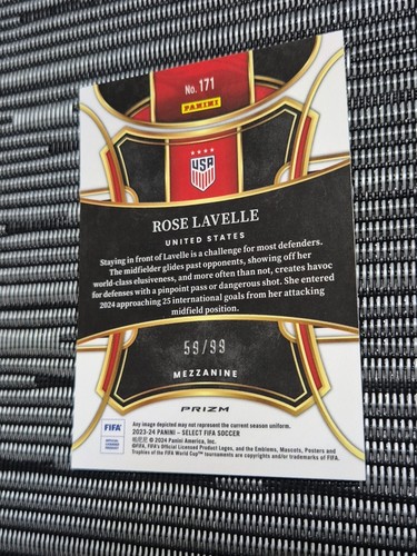2023-24 Panini Select Fifa Rose Lavelle Mezzanine Winter Camo /99 USA ...