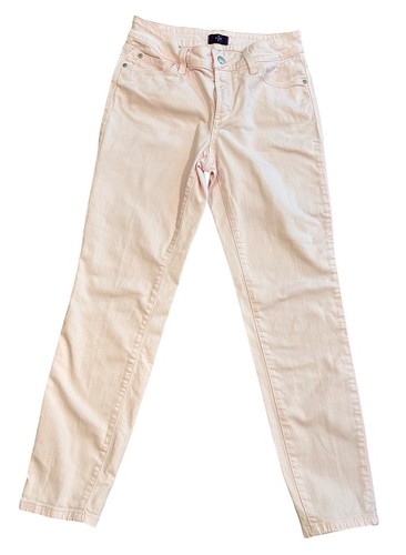 Pantaloni alla caviglia NYDJ rosa chiaro taglia 0 chiusura a mosca cerniera design 5 tasche - Foto 1 di 4