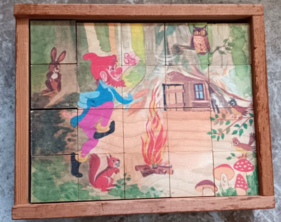 Klotzle Puzzle Atelier Fischer Swiss Made Holzblock Puzzle Nr 2001 Vintage
