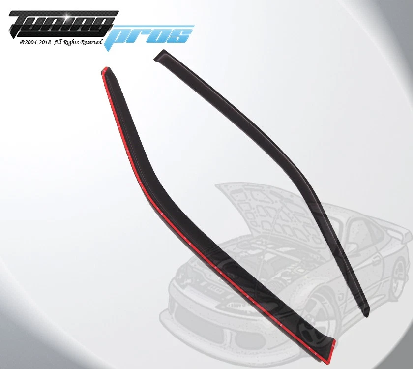 Juego de 2 viseras protectoras de lluvia para ventana exterior negra para Toyota Tercel 1995-1999 Foto 2 de 4