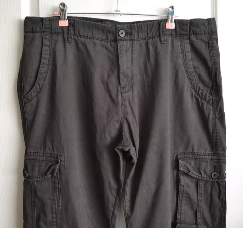 Mens Peacocks Cargo Combat Black Trousers Waist 38 Regular Leg 31 - Bild 3 von 22