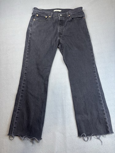 Levi’s Premium Wedgie Bootcut Jeans W31 L32 (31x29) Black Raw Hem