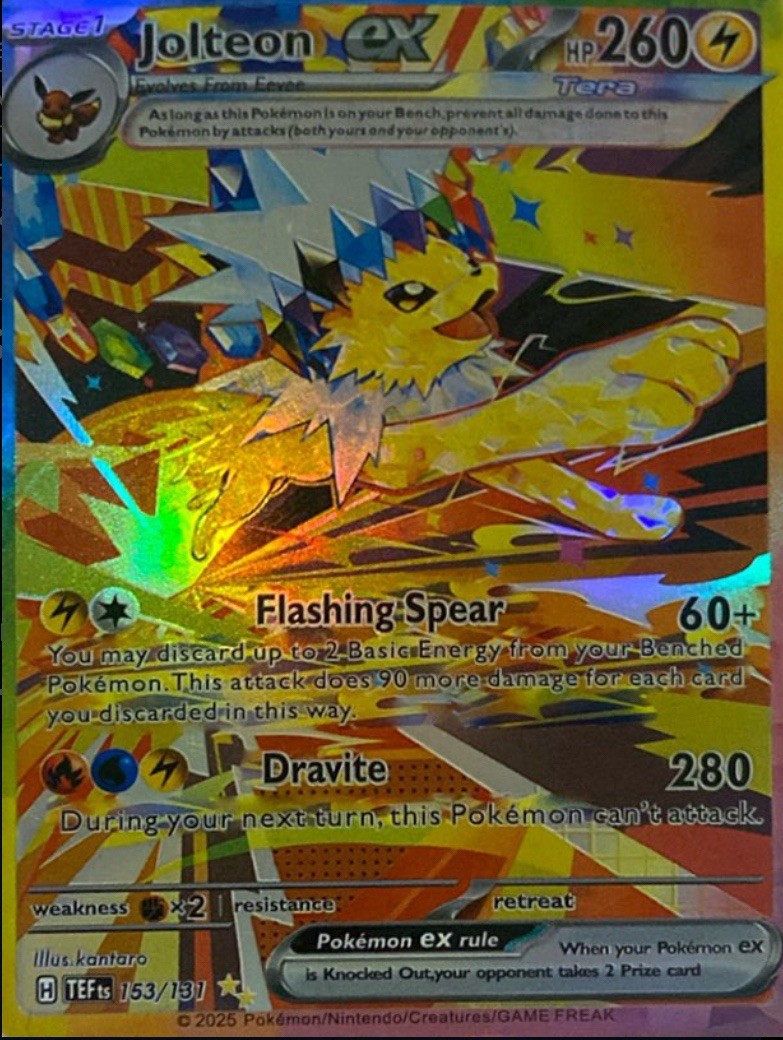 Name - Jolteon ex Series Name - Prismatic Evolutions # 153 ,Year