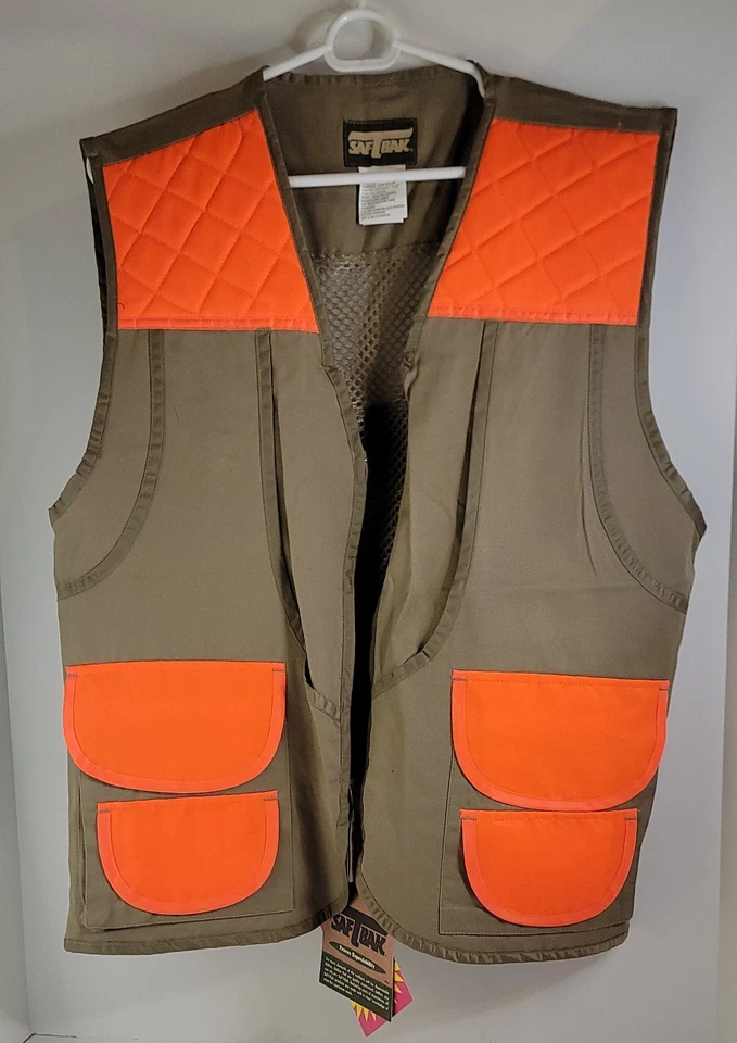 SafTBak Game Hunting Vest Tan Blaze Orange Mens Size Large - Image 3 of 4