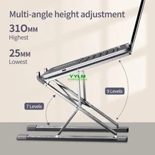 Foldable Laptop Stand Adjustable Portable Aluminum Alloy Holder for MacBook PC