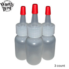 Plastic Round Bottles With Yorker Caps Squeeze Dispense 1oz 3PCK Crafts Baking