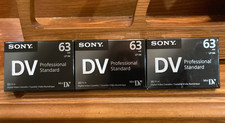3 Sony DV 63Min Mini DV Professional Standard Digital Video Cassette New Sealed