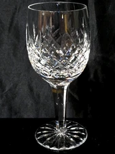 Vintage ASTRAL 5.875" Claret Wine Glass MIRA Lattice Cut Crystal - Single Goblet