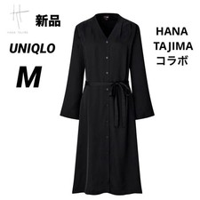 Brand New ✨UNIQLO Satin Shirt Dress Hanatajima Office Casual Black