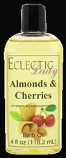 Almonds and Cherries Bath Oil - Scented Body Oil - Relaxing  Moisturizing Bathi