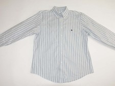 Brooks Brothers Men's Regent Non Iron Dress Shirt Large Gray White Striped EUC