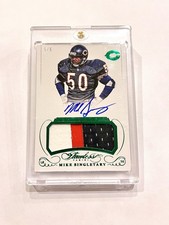 2015 PANINI FLAWLESS MIKE SINGLETARY GREATS PATCH AUTO EMERALD /5 *GAME USED*