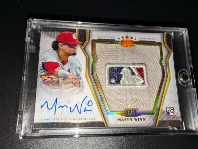 2024 Topps Five Star - Masyn Winn - Rookie Cap Patch Auto - July 4 - MLB Logo /1