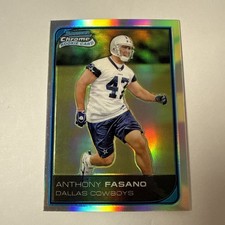 2006 Bowman Chrome Football Rookie Refractor Anthony Fasano Card #238. rookie card picture