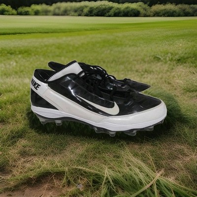 Mens Nike Super Bad Air Zoom Football Cleats Black & White #442269-011 Size 16