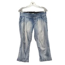 Womens Maurices Jeans Size 1/2 Blue Denim Thick Stitch Back Pocket