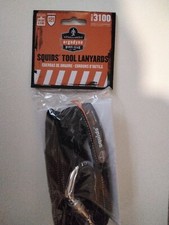 5kg 10Lb Ergodyne 3100 Squids Tool Safety Lanyard - Single Clasp Carabiner Black