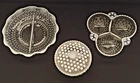 Set of 3 Vtg Anchor Hocking Moonstone Opalescent Hobnail,Lidded/Servers/Trinket?