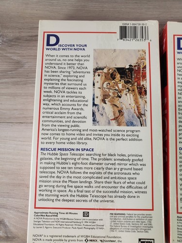 2 Pack Set Nova VHS Adventures In Science Death of &Rescue Mission Sealed 1994 - Imagen 7 de 10