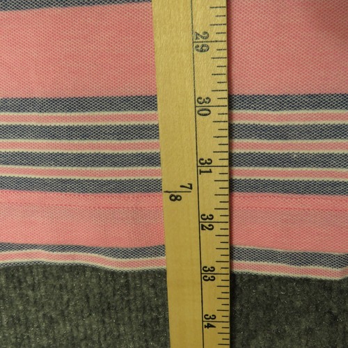 Nautica Polo Shirt Mens 2XL Pink Short Sleeve 1/4 Button Striped Collared Polo - Picture 4 of 9