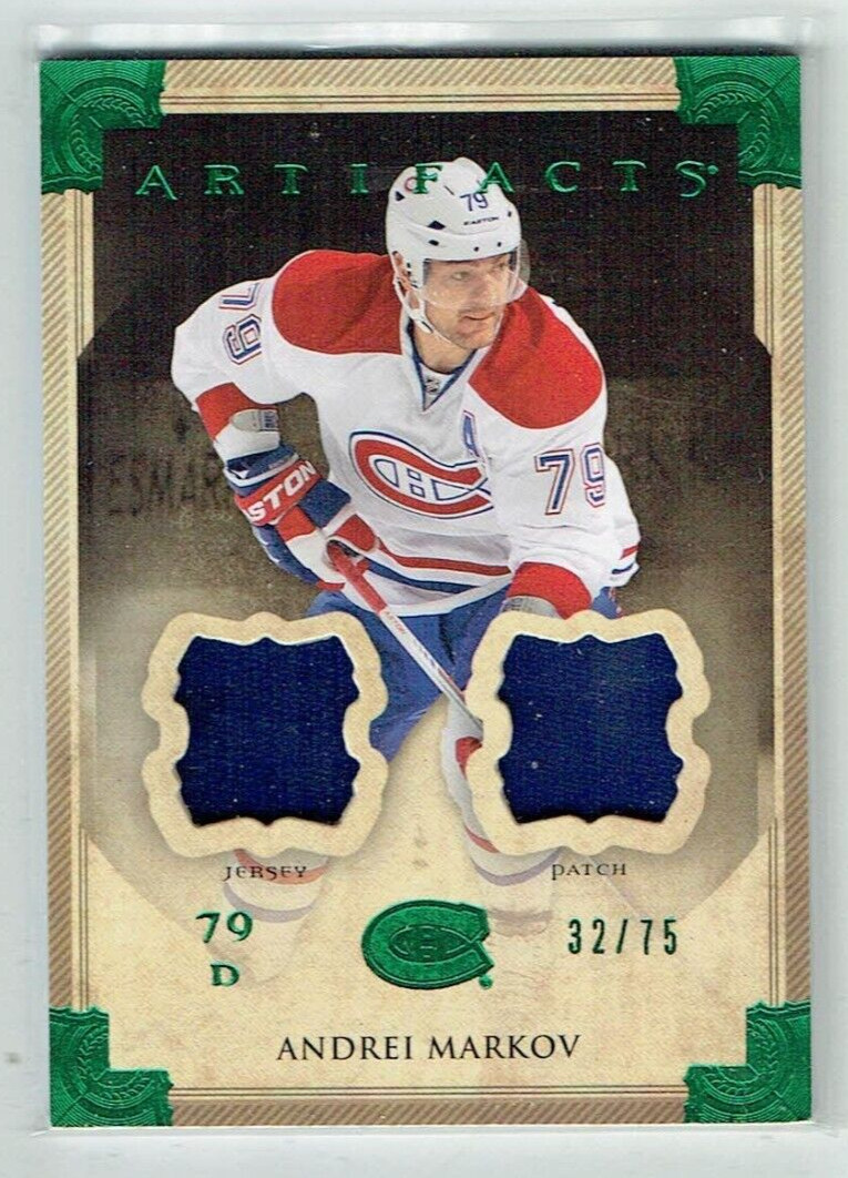 13-14 UD Upper Deck Artifacts  Andrei Markov  /75  Jersey--Patch