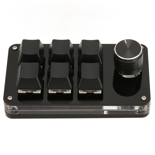 6 Key Mini Keypad with Knob USB DIY Programmable Keyboard OSU Gaming Keyboard - Picture 7 of 7