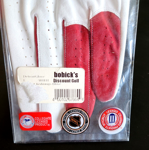 Red Wings NHL GOLF GLOVE Womens Original Package size Large Vintage - NEW - Picture 2 of 6