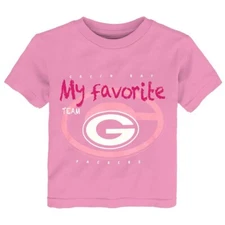 Green Bay Packers Outerstuff NFL Infant Pink "Pink Favorite Team" T-Shirt