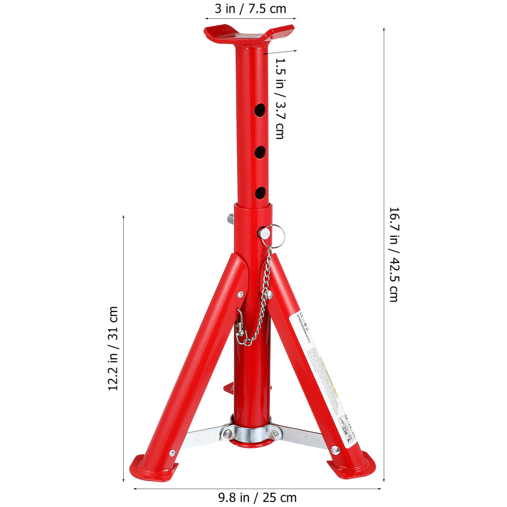 Axle Stands 3 Ton Lifting Capacity Stand Heavy Duty Car Caravan Floor