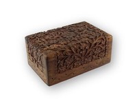 Budawi® Holztruhe Holzschatulle Palisander Flower Blume 15X10 Cm Box Mit Einlage