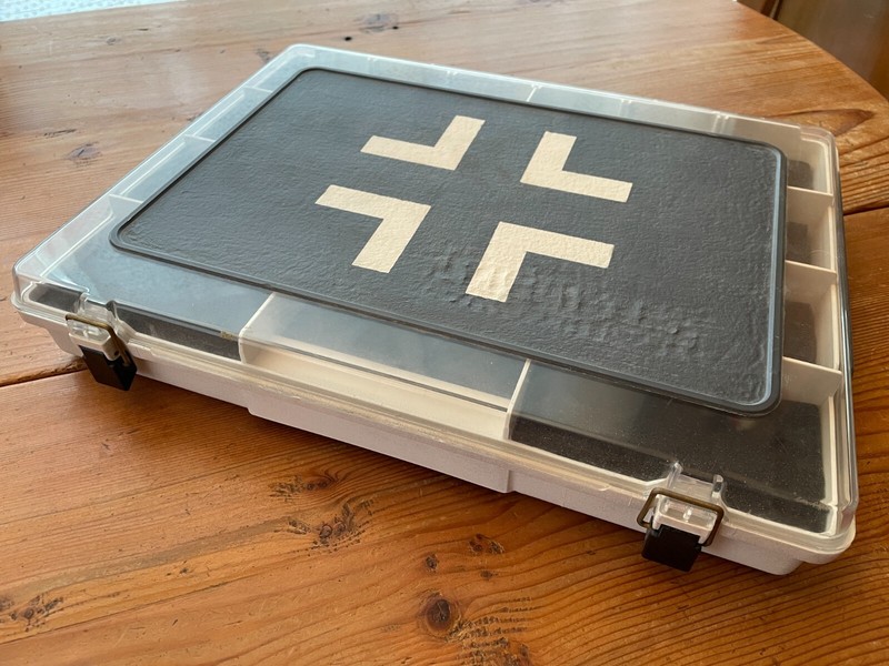 Wargaming Foam-lined Hard Case for Miniatures ~ Plano Molding Co ~ German Emblem