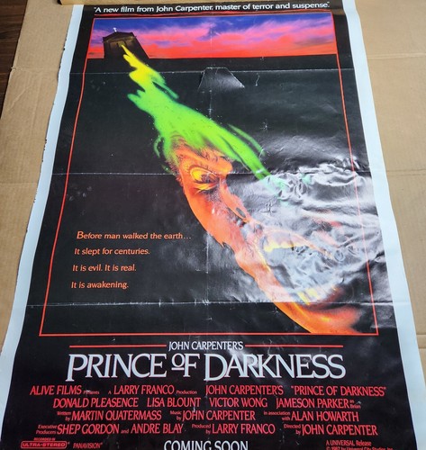 PRINCE OF DARKNESS John Carpenter 1987 Movie Poster Coming Soon 41x27 READ - Picture 2 of 9