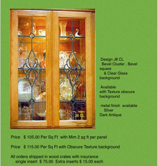 Beautiful Glass Kitchen Door Cabinet Inserts Design # J8 CL | eBay