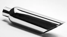 Exhaust Tip 2.50  Inlet 6.00  Outlet 18.00  Long Slant Chrome Wesdon Exhaust Tip